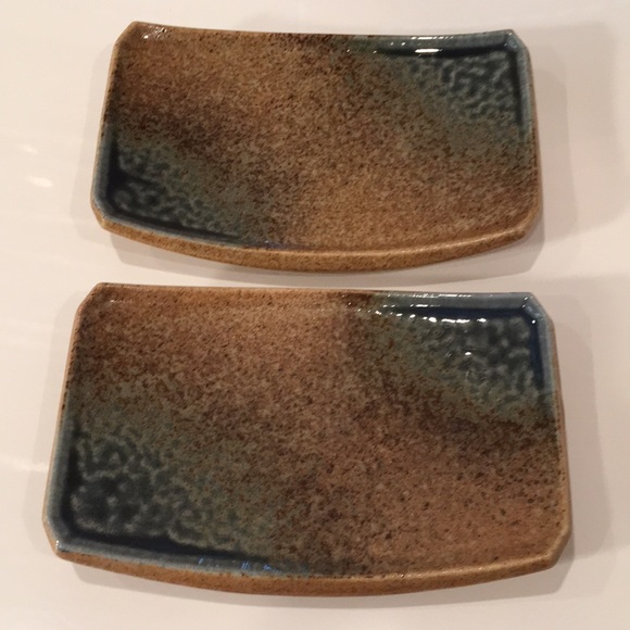 Appetizer Plates Set of Two - 7” x 4.5” - Picture 1 of 5